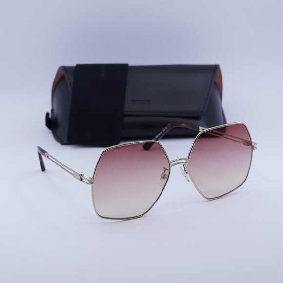 Final Price! Bally BY0015-H 28B Gold/Red Sunglasses